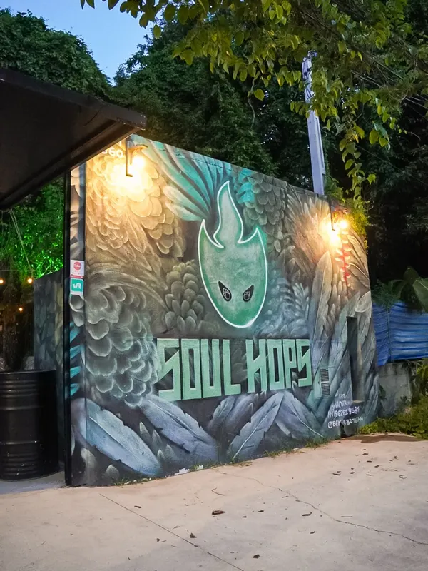 Ambiente do Soul Hops São Lourenço, em Itaguaré